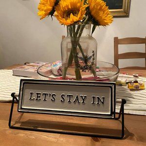 Target Let's Go Out Let's Stay In Reversible Sign